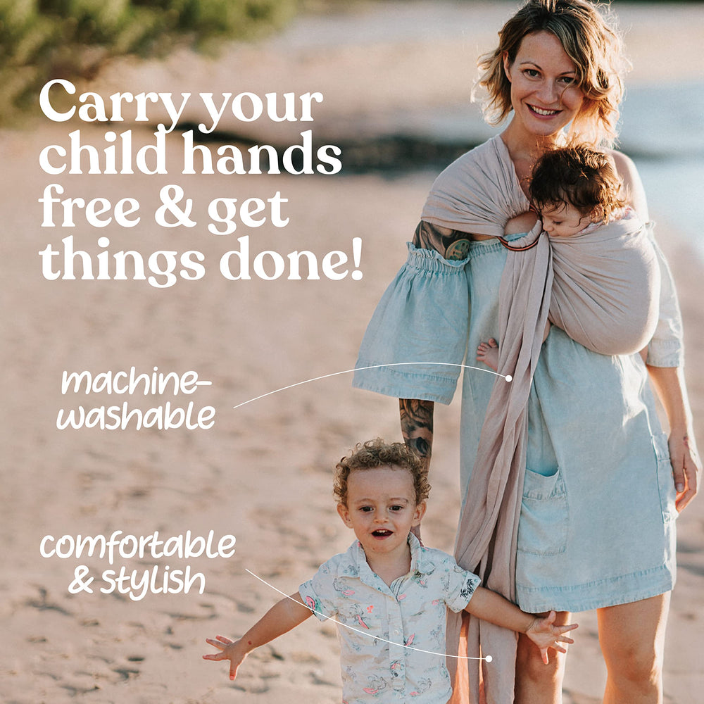 Nalakai ring sling tail doubles as nursing cover for privacy on the go