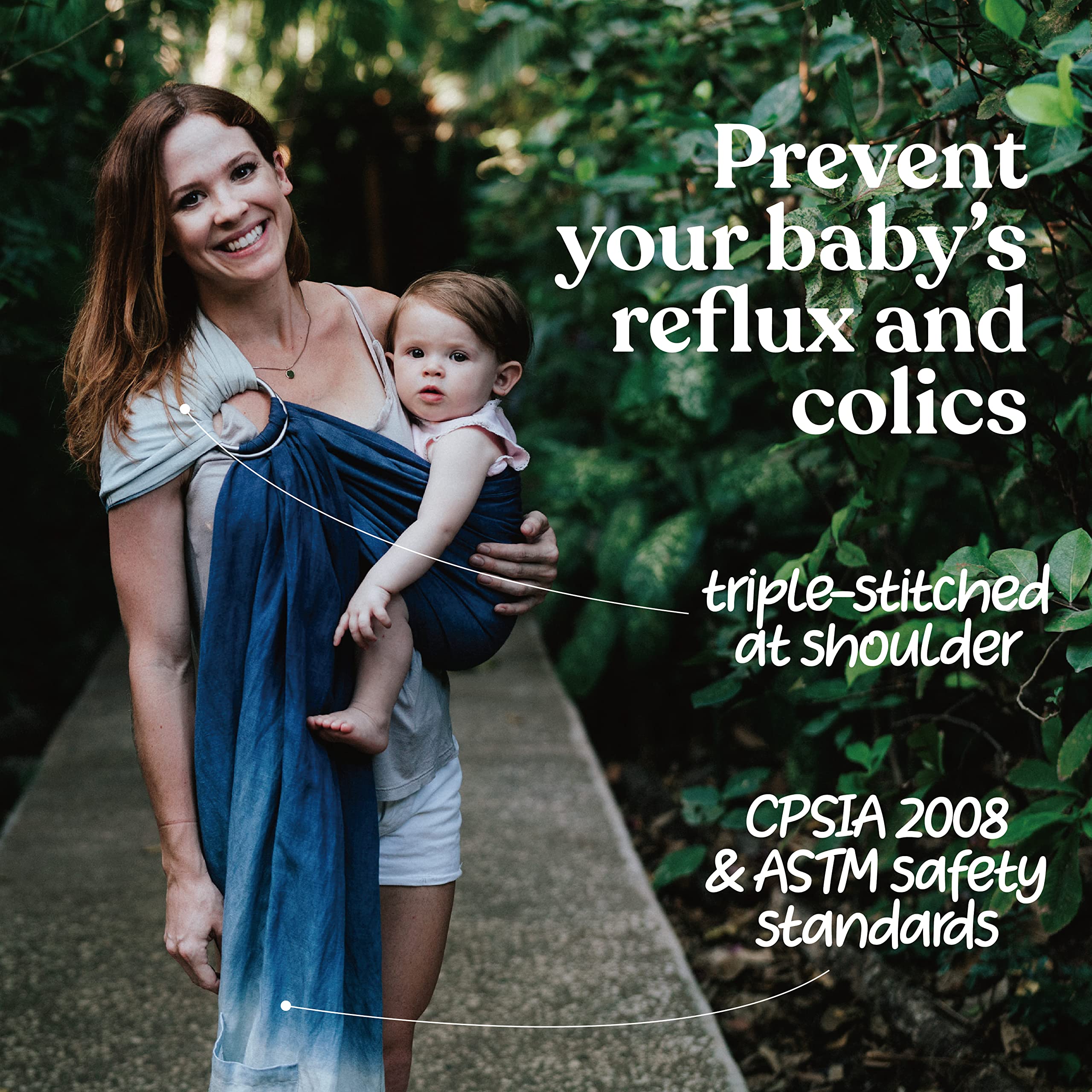 Nalakai ring sling tail nursing cover offers private feeding when out.