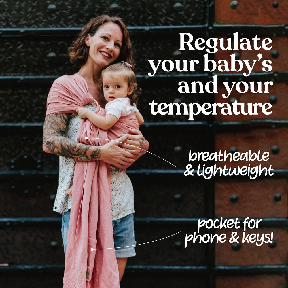 Nalakai carrier supports comfort for wearer and baby during bonding moments