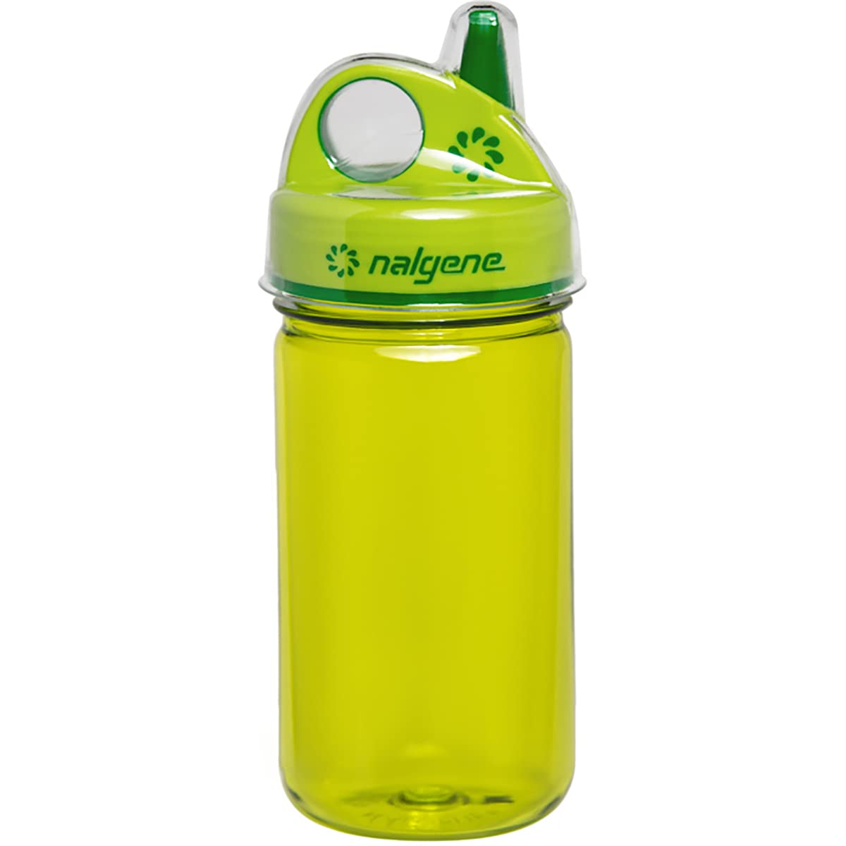 Nalgene Kids Sustain Grip-N-Gulp bottle side view shows durable design for active toddlers.
