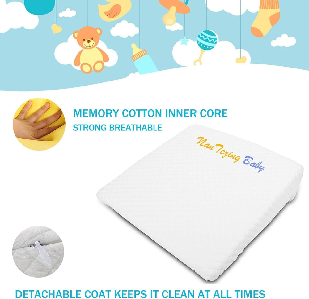 NAN TEZINGBABY Pregnancy Wedge Pillow close-up shows removable cover for easy care.