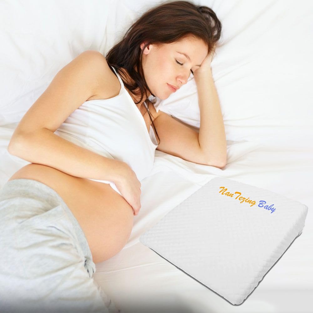 NAN TEZINGBABY Pregnancy Wedge Pillow demonstrates universal size for versatile use.