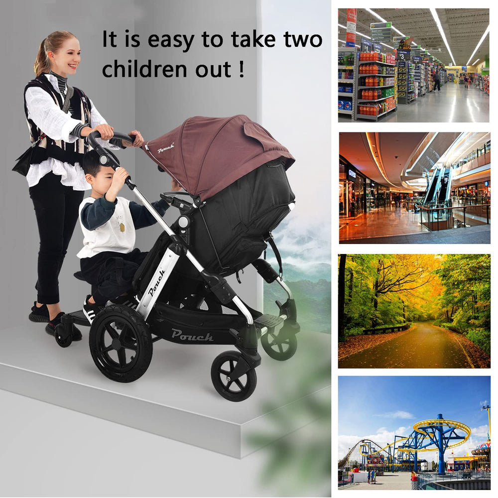 Naniruok stroller board with removable seat offers flexible seating
