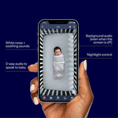 Nanit breathing band 0-3 months provides sensor-free breathing observation for early insight.