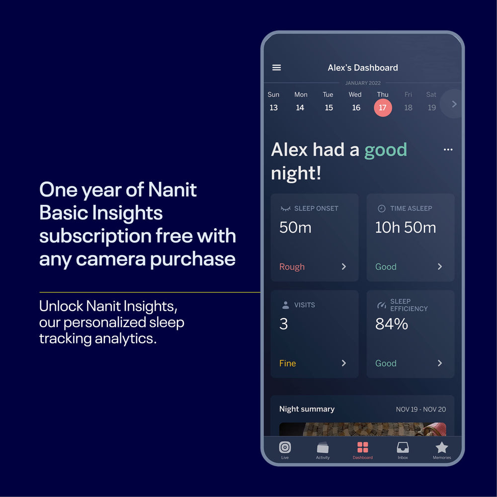 Nanit Insights Sleep Plan preview reveals baby's sleep patterns for routine planning.