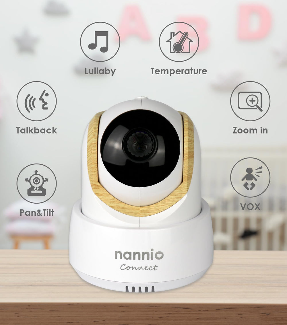nannio-app-live-view demonstrates seamless remote access via mobile for real-time checks