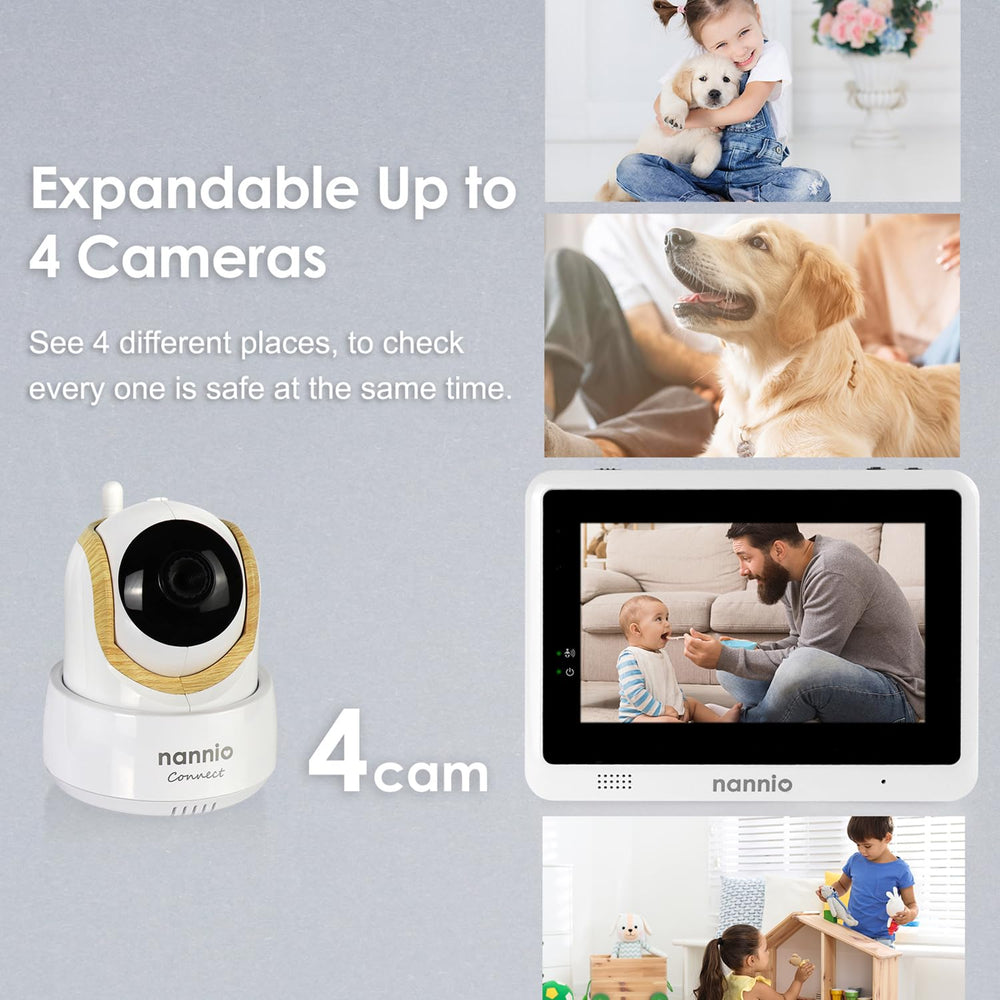 nannio-ptz-zoom-camera shows smooth pan-tilt-zoom for capturing baby's many moments