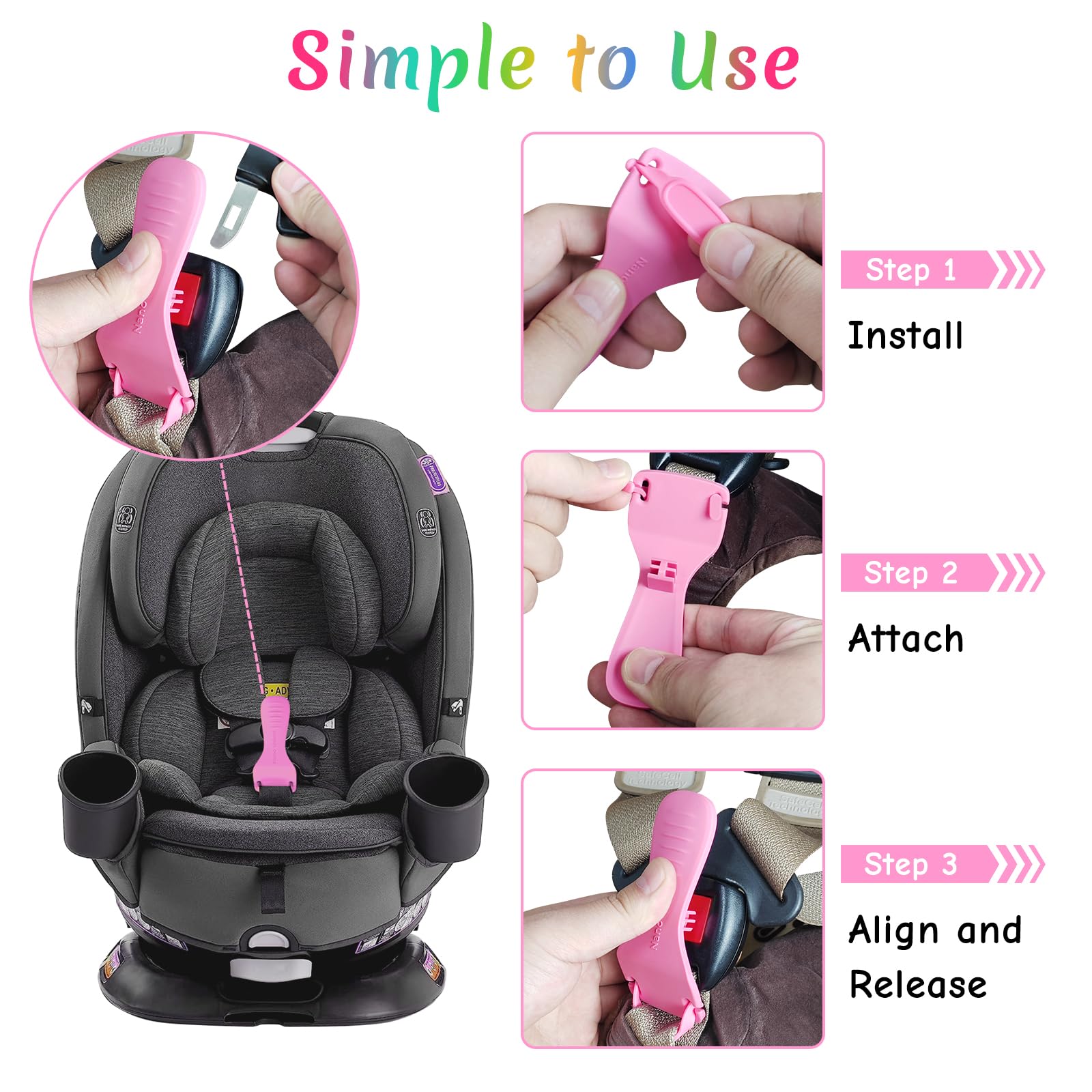 Nano Shield Buckle Release Tool press action demonstrates easy buckle release.