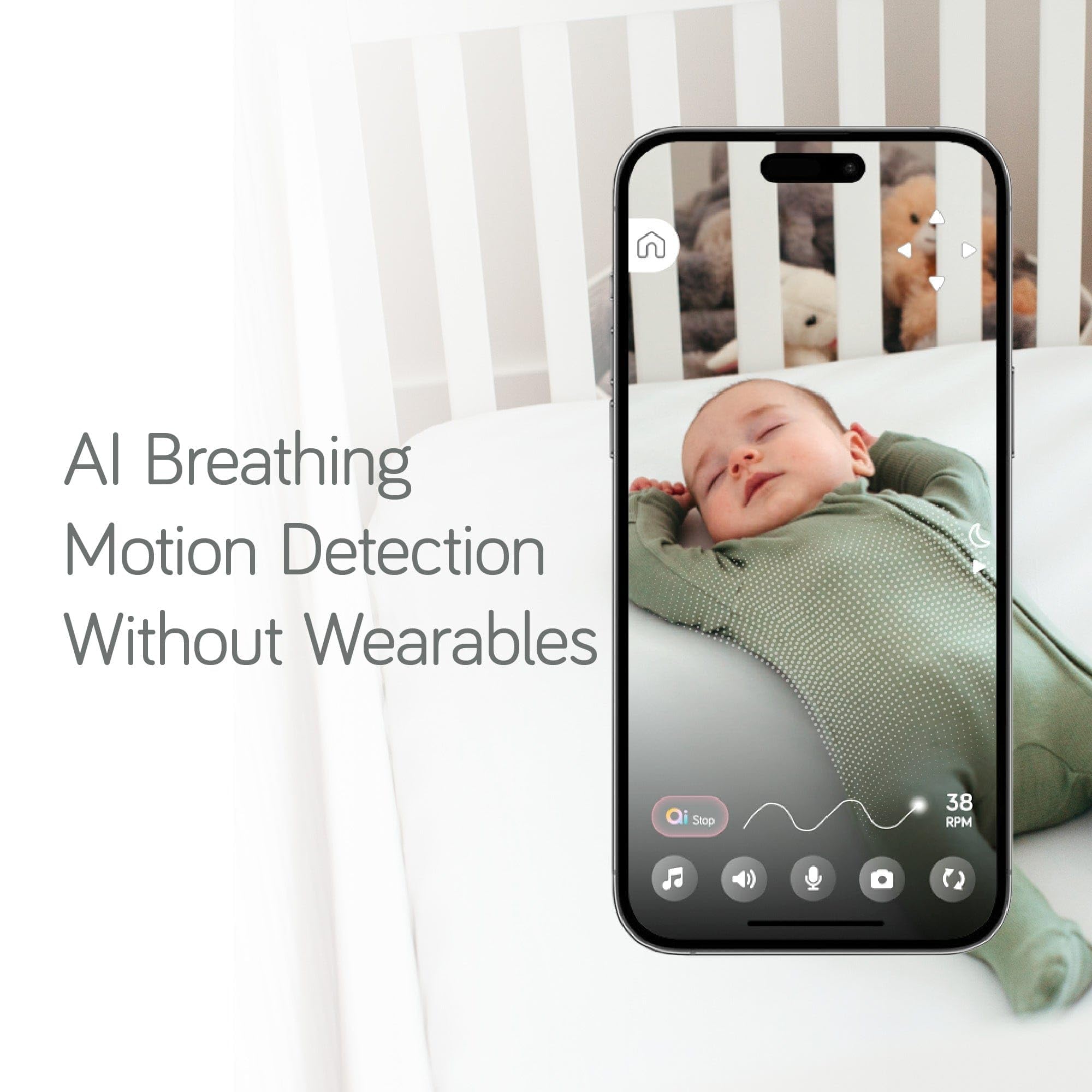 NANOBÉBÉ Smart Baby Monitor night vision for safe nocturnal checks.