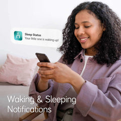NANOBÉBÉ two-way audio lets you soothe from anywhere.