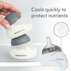 Nanobébé breastmilk bottle-pump-store-warm enables seamless pumping and feeding