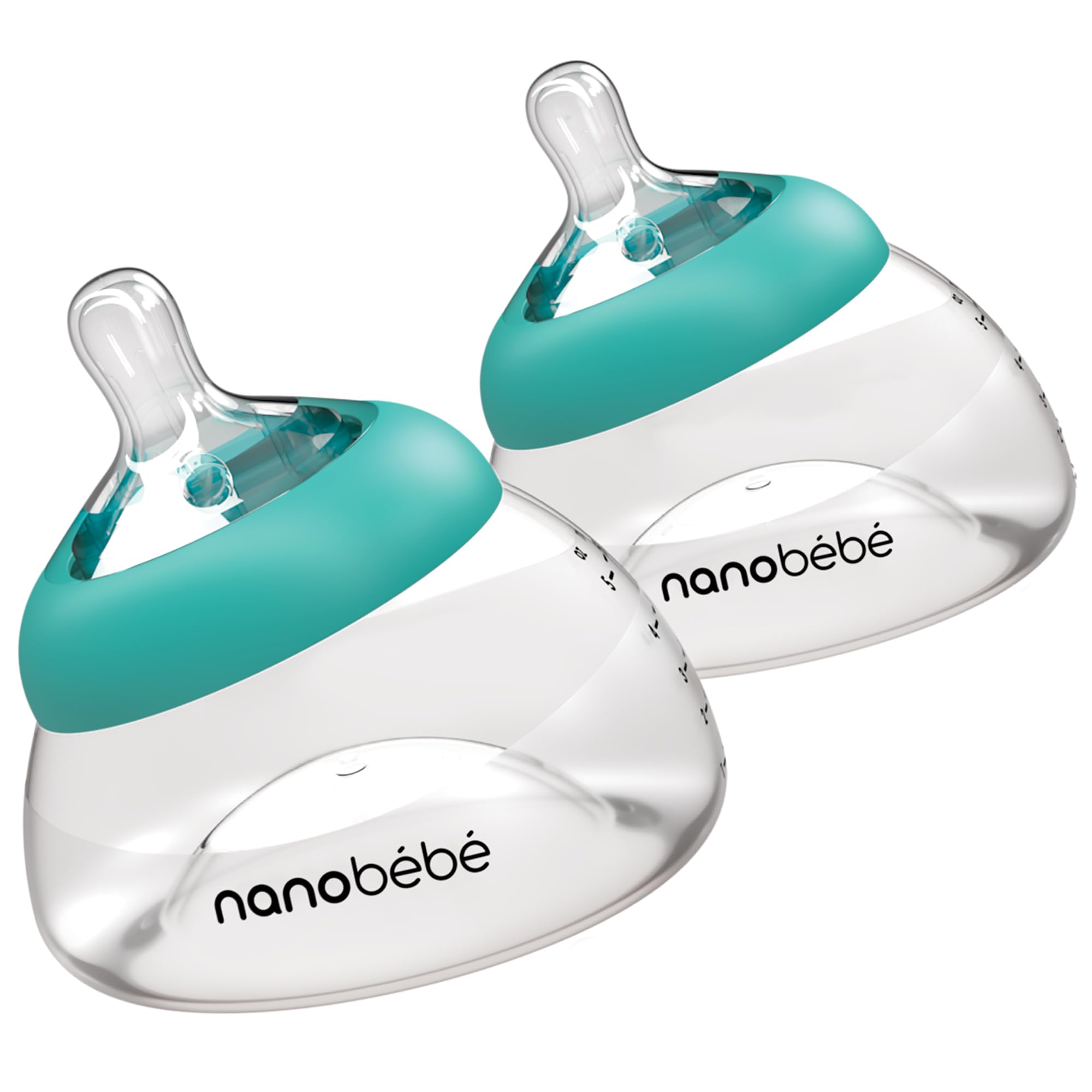 NANOBÉBÉ breastmilk bottle teal packaging highlights simple storage and quick setup.