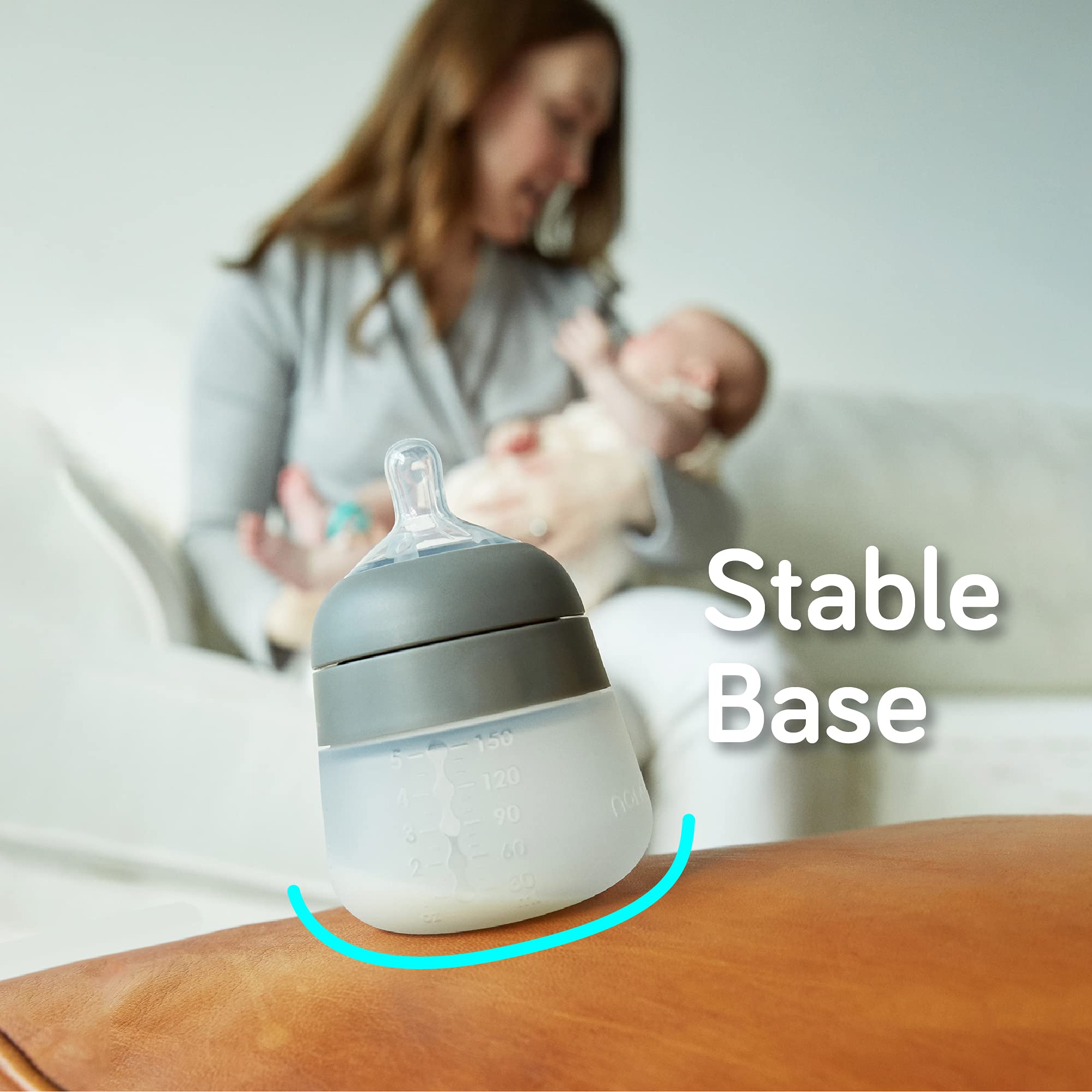 Nanobébé Flexy bottle gray 9oz size for growing babies