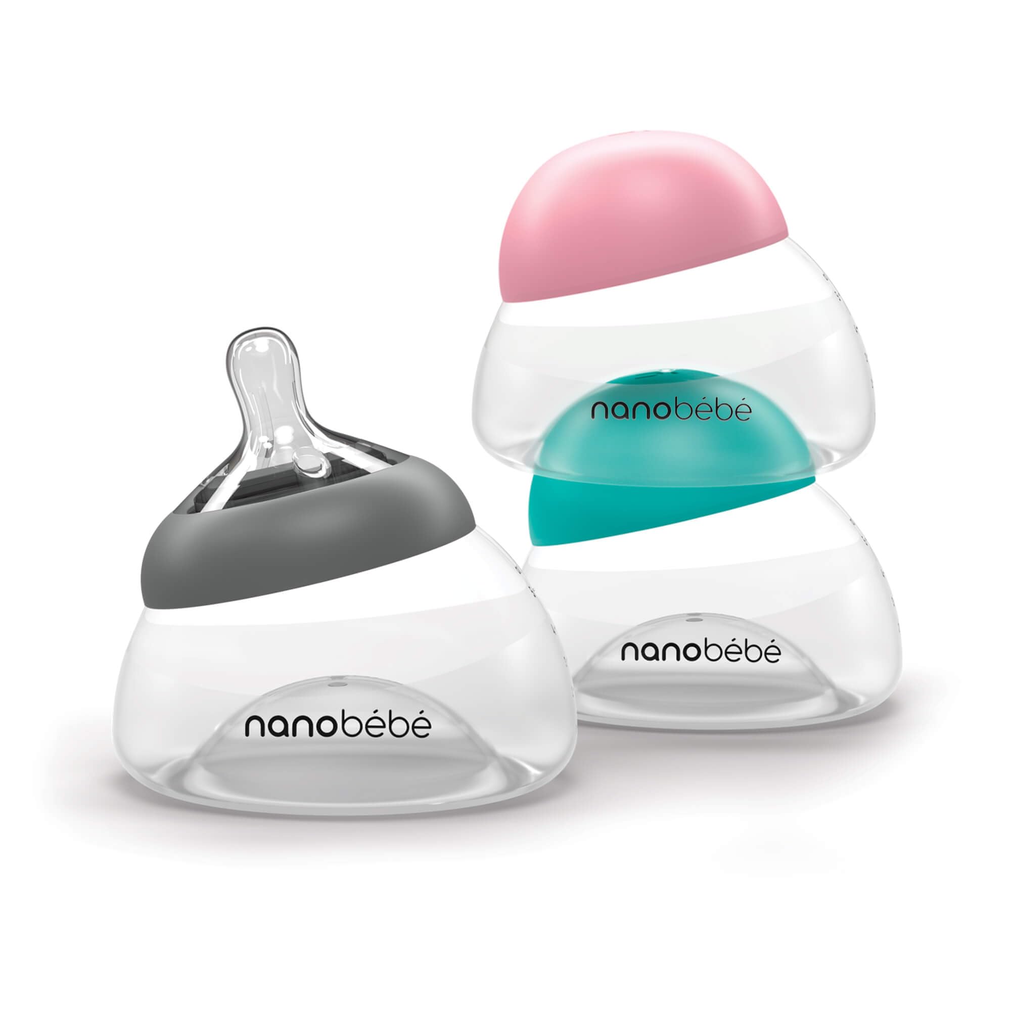 NANOBÉBÉ bottle teal safe materials reassure with BPA-free, phthalate-free construction.