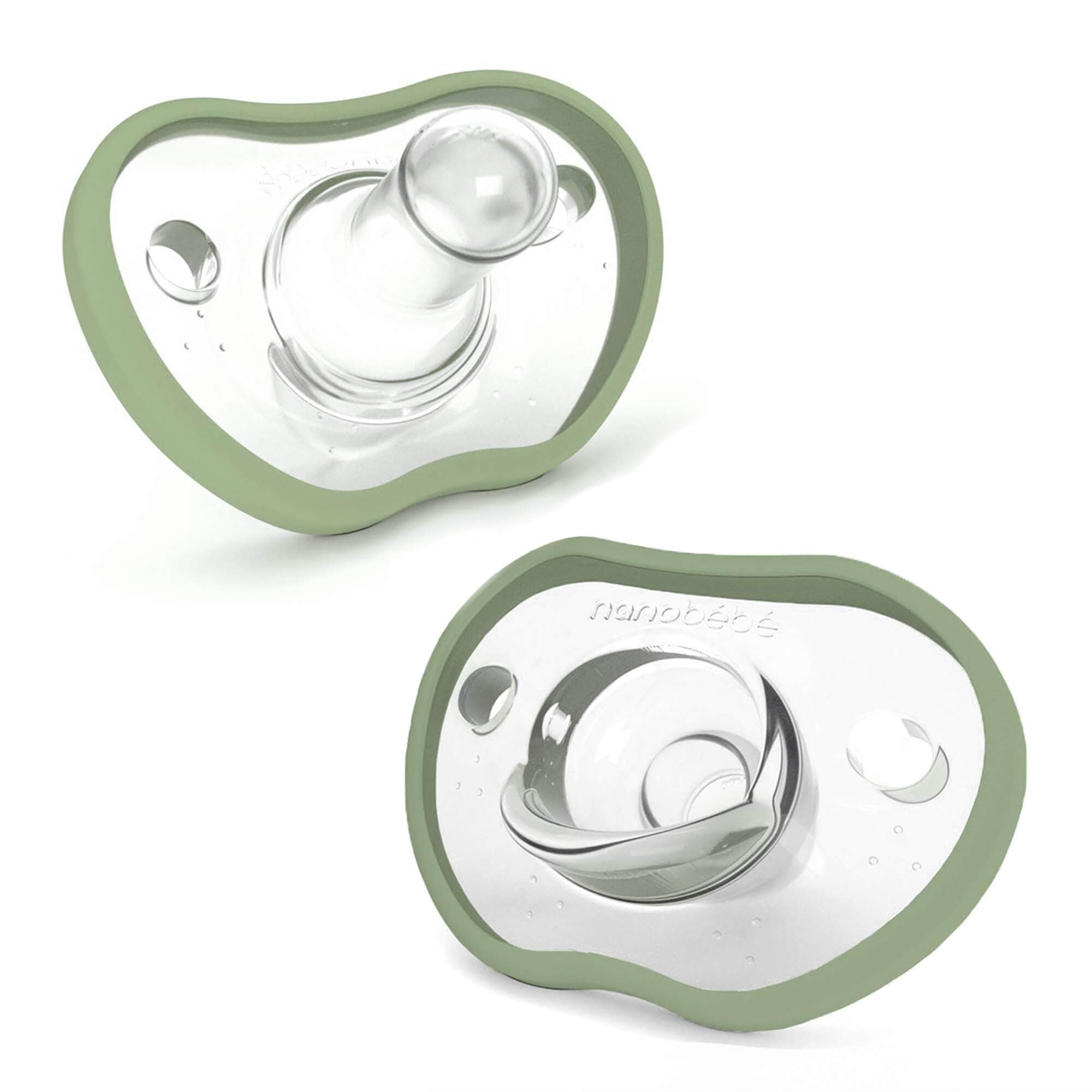 Nanobébé Sage 0-3 Month pacifier 2-pack for newborn soothing