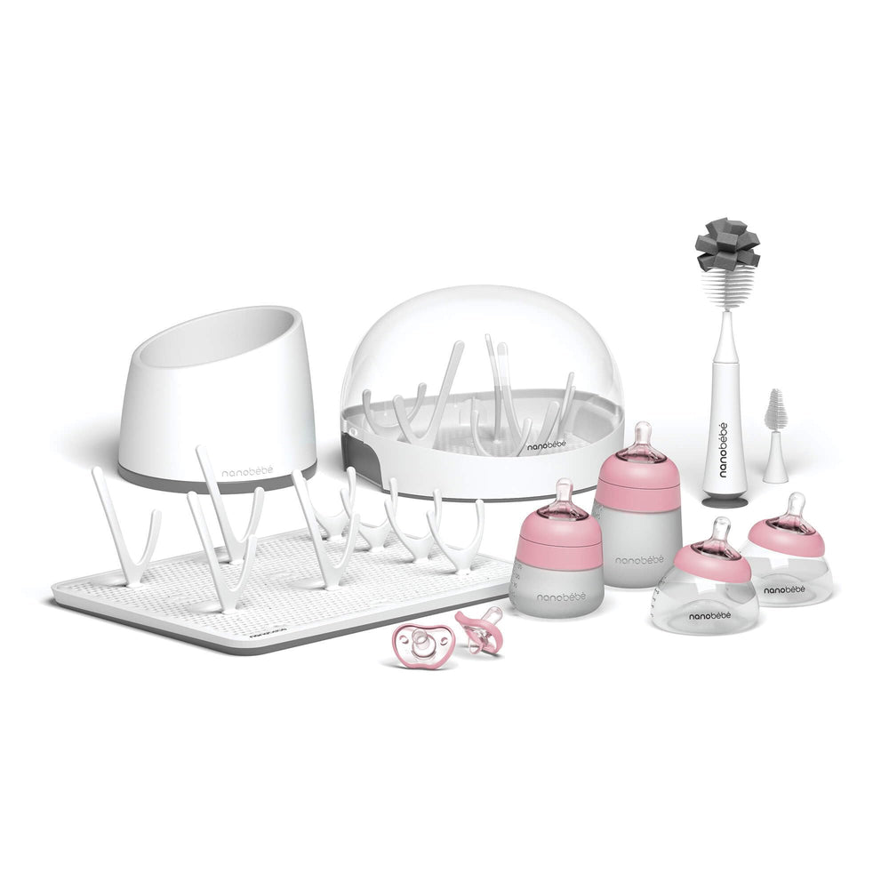 Nanobebe ultimate gen2 sterilizer in pink for efficient bottle cleaning