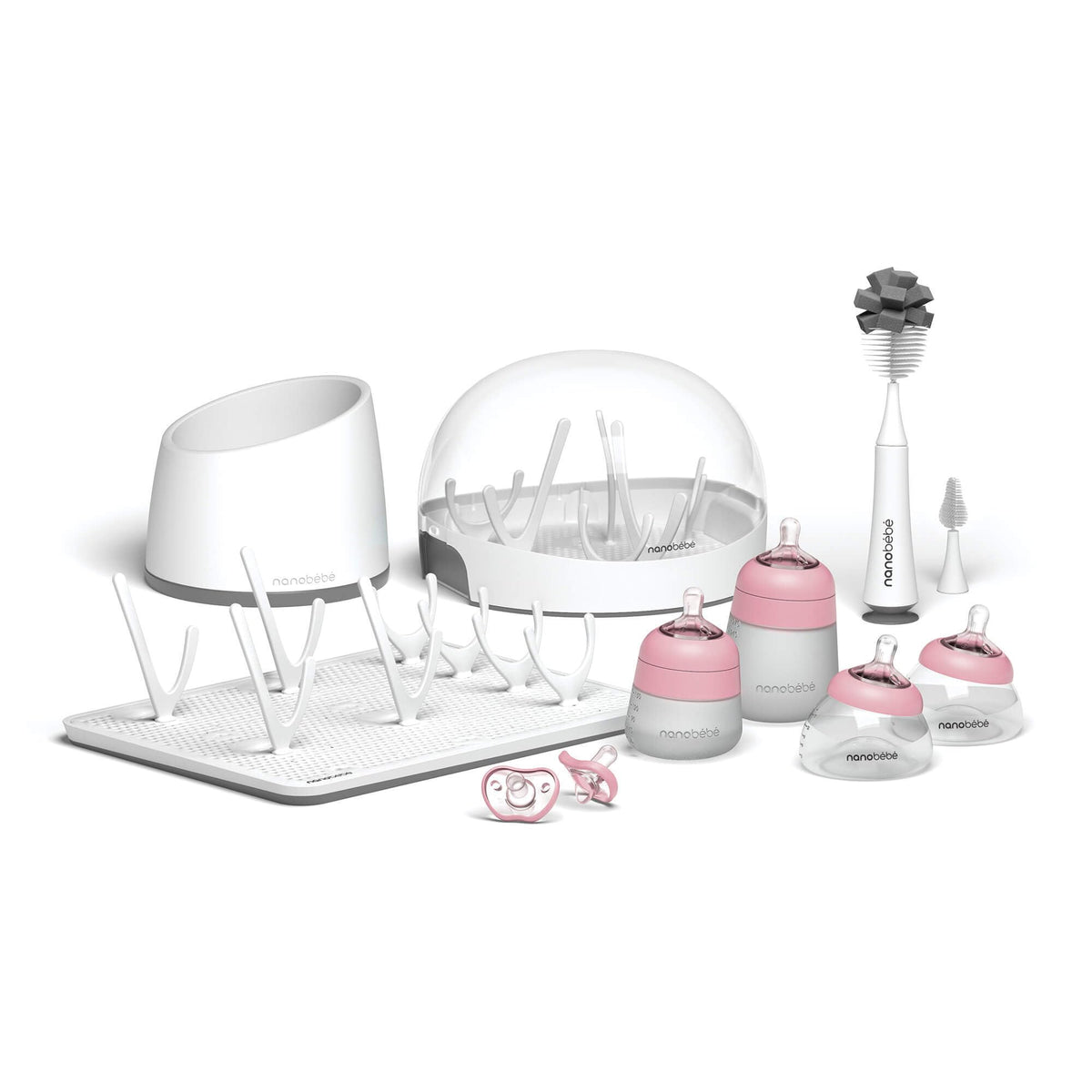 Nanobebe ultimate gen2 sterilizer in pink for efficient bottle cleaning