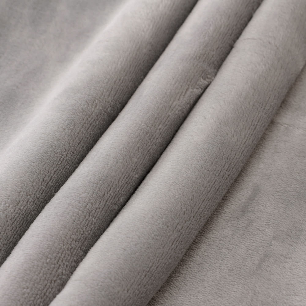 NANPIPER Baby Sherpa Blanket light-grey color swatch demonstrates neutral nursery compatibility