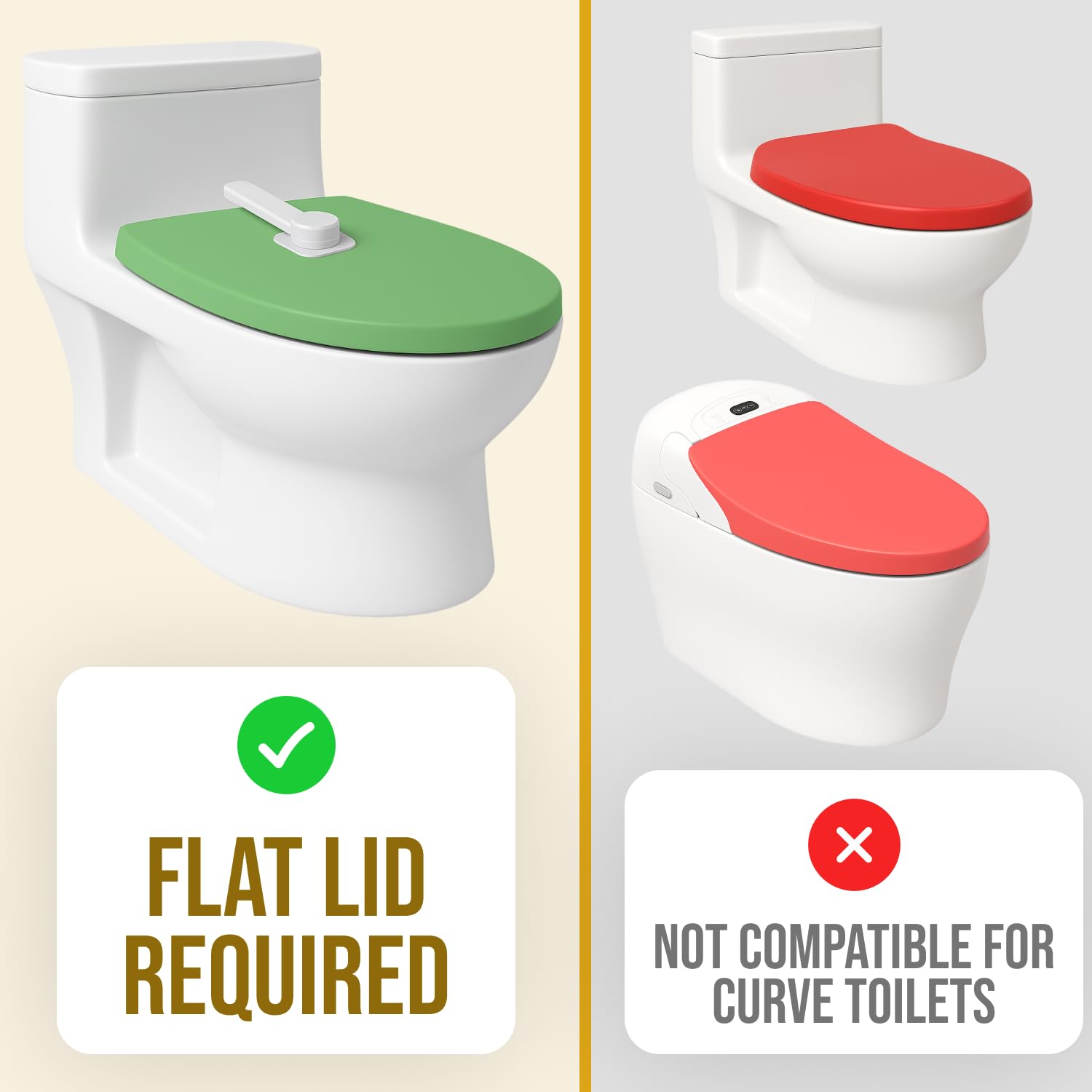NANZO toilet-lock-adhesive highlights no-drill installation with strong adhesive in seconds.