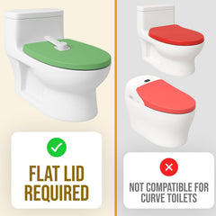 NANZO toilet-lock-adhesive highlights no-drill installation with strong adhesive in seconds.