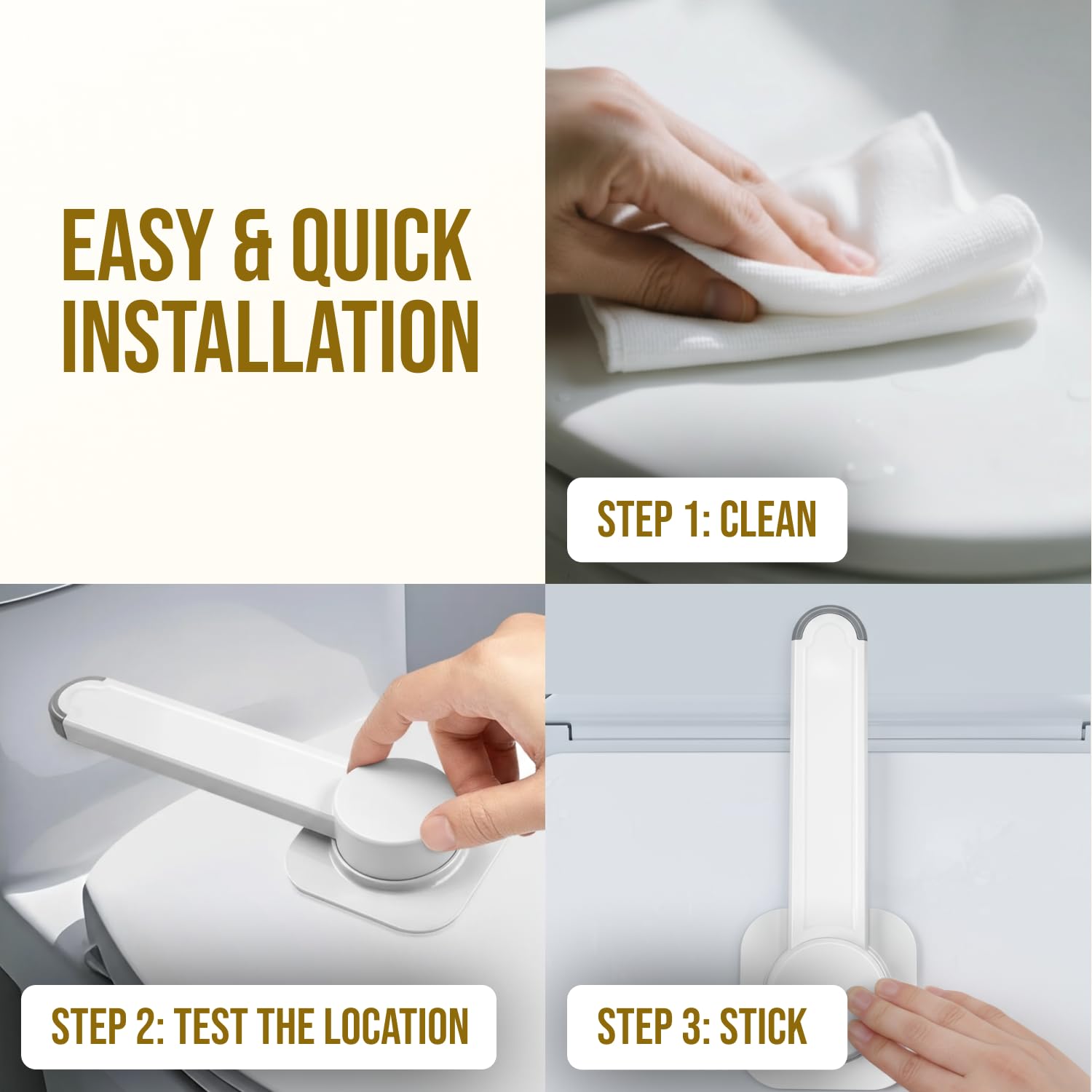 NANZO toilet-lock-easy-release shows parent-friendly release without pinching.