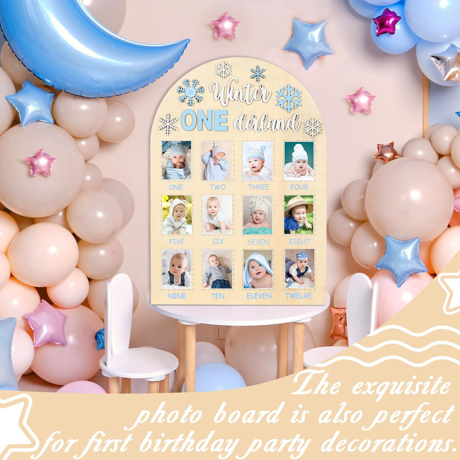 Naozinebi baby milestones board captures memories in a stylish keepsake.