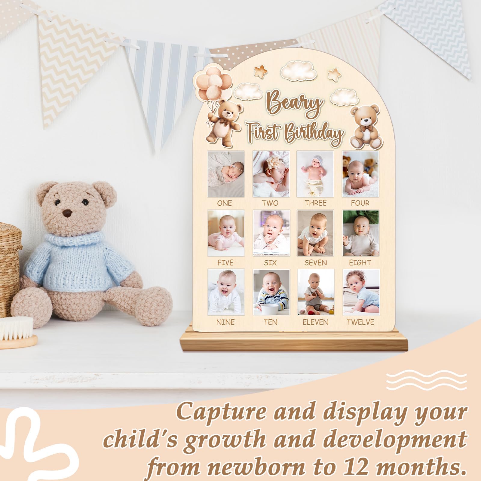 Naozinebi Bear theme party decor complements nursery and baby showers