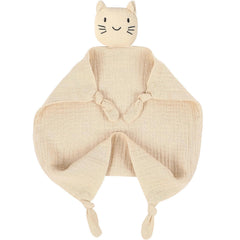 Naozinebi muslin baby lovey fabric closeup highlights breathable cotton for gentle, skin-friendly comfort.