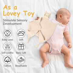 Naozinebi muslin baby lovey in hand demonstrates portable comfort during outings.