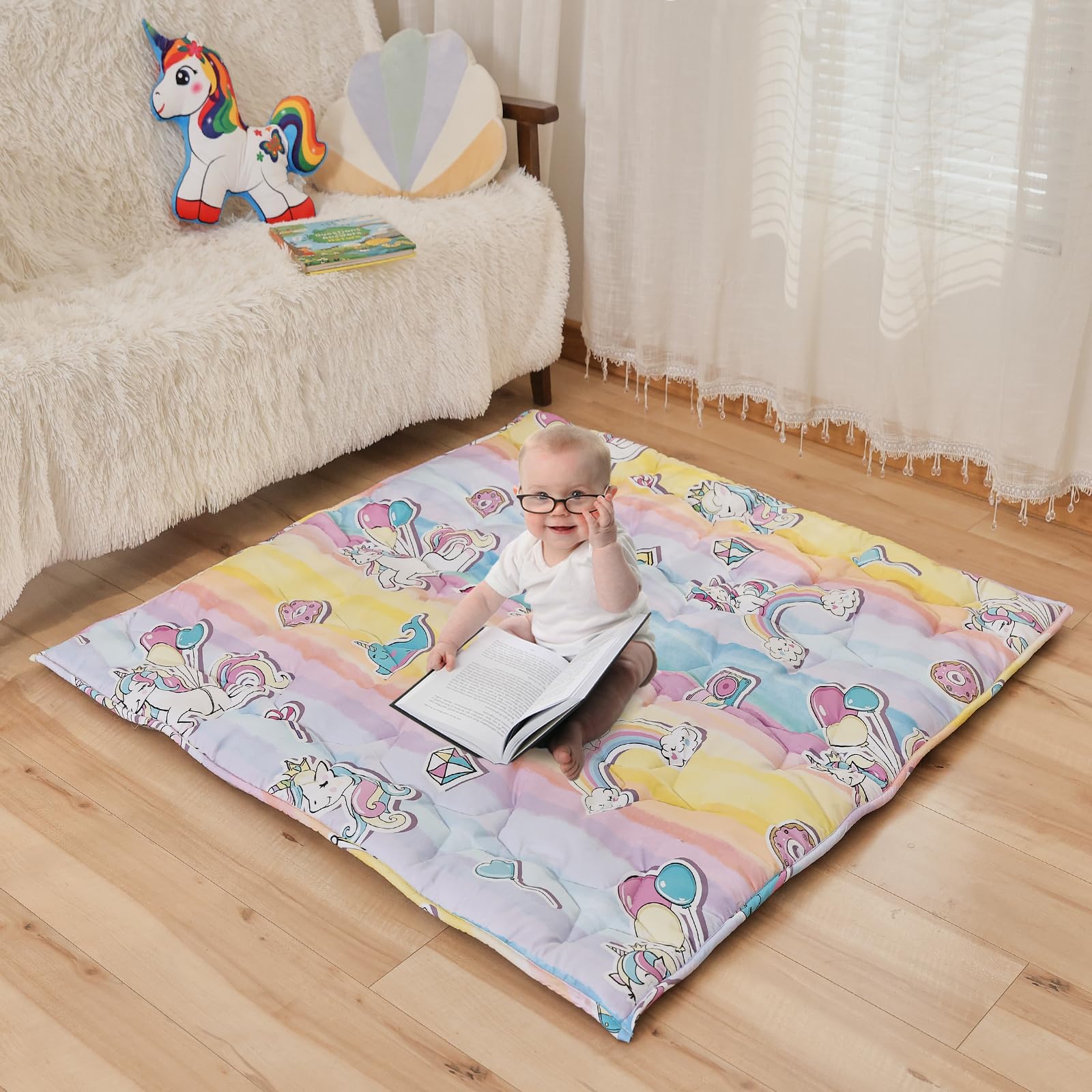 NapCure non-slip back keeps the mat stable on wood and tile floors