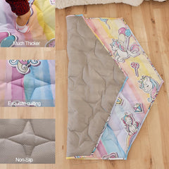NapCure hexagon play mat with non-slip backing keeps baby safe during play