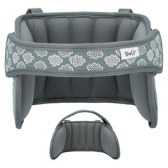 NAPUP adjustable head-support front view keeps little heads steady for car naps.