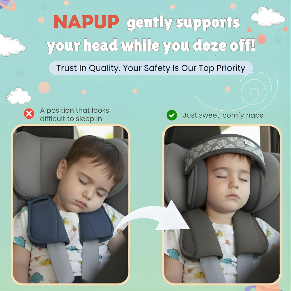 NAPUP head-rest soft-cover closeup shows breathable, comfortable fabric.