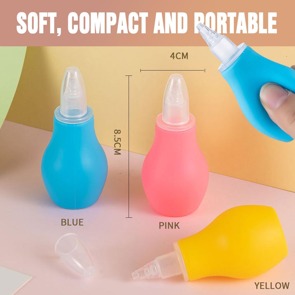Nasal aspirator baby pink storage-case-open communicates easy access during use.