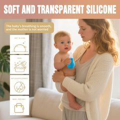 Nasal aspirator baby pink travel-case keeps essentials organized for on-the-go care.