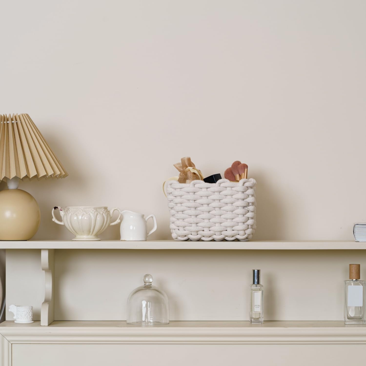 Nashibowu bedside caddy adds warm, minimalist charm to nightstand.