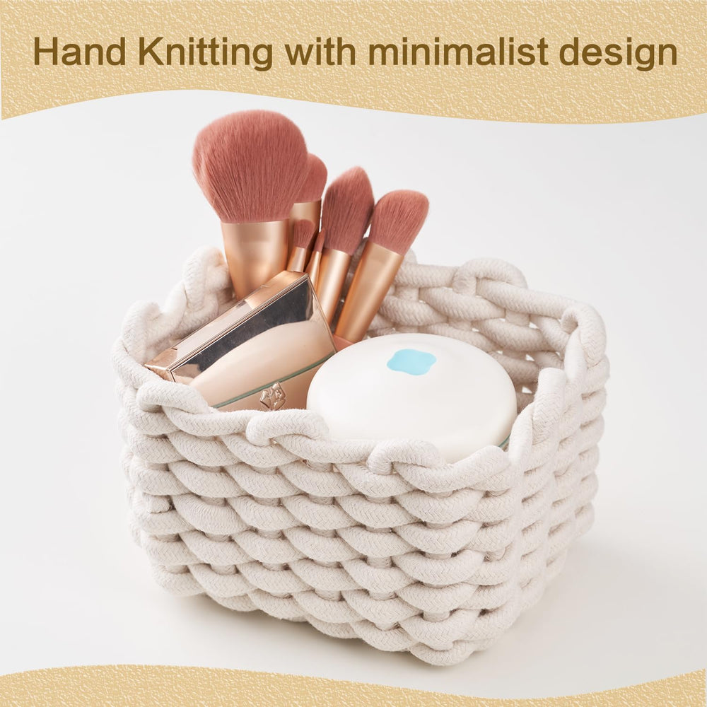 Nashibowu desk basket keeps trinkets, cords and supplies within reach.