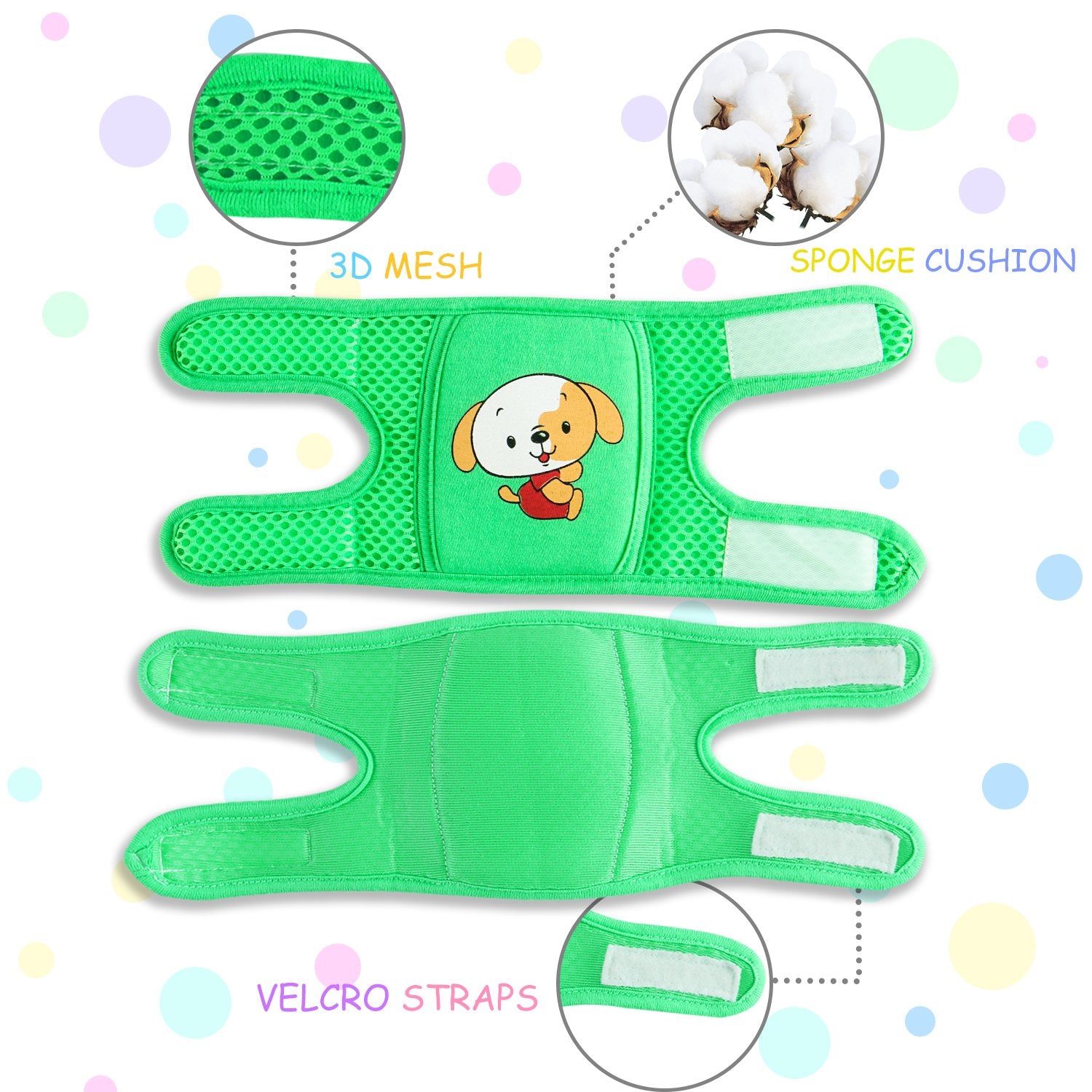 NASHRIO knee pads on a crawling baby protecting knees on the floor.