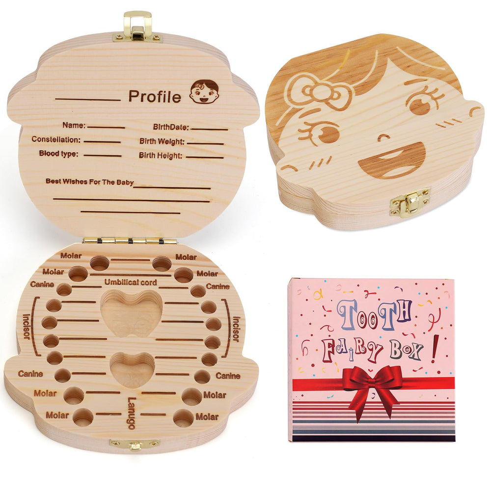 NASHRIO baby tooth box front cover with kid-friendly design for safe storage.
