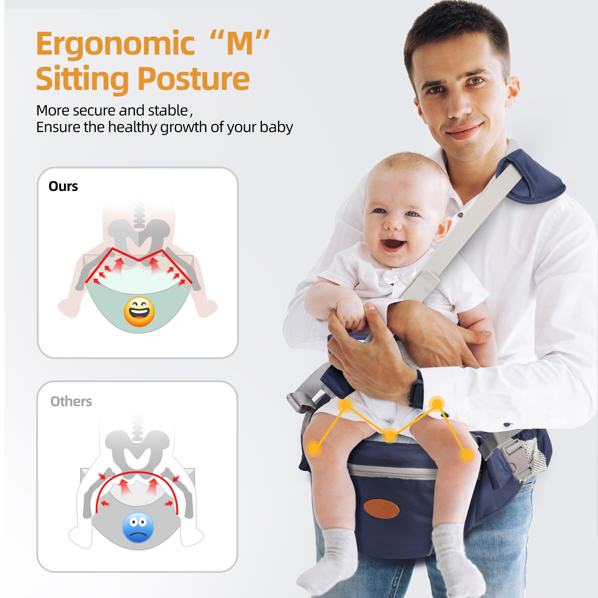 NASSBON ergonomic position supports healthy hip alignment during wear.