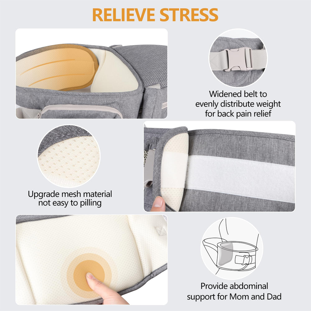 NASSBON baby-hip-seat-face-to-face offers bonding orientation with ergonomic hip support