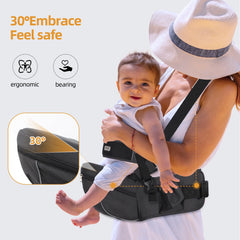 NASSBON Baby Hip Seat Carrier pocket – convenient storage for keys, snacks, and wipes.