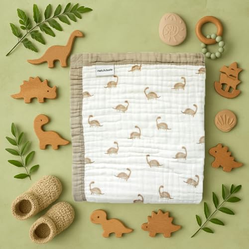 Natchiketa muslin blanket swaddle-ready for secure swaddling and discreet nursing in public.
