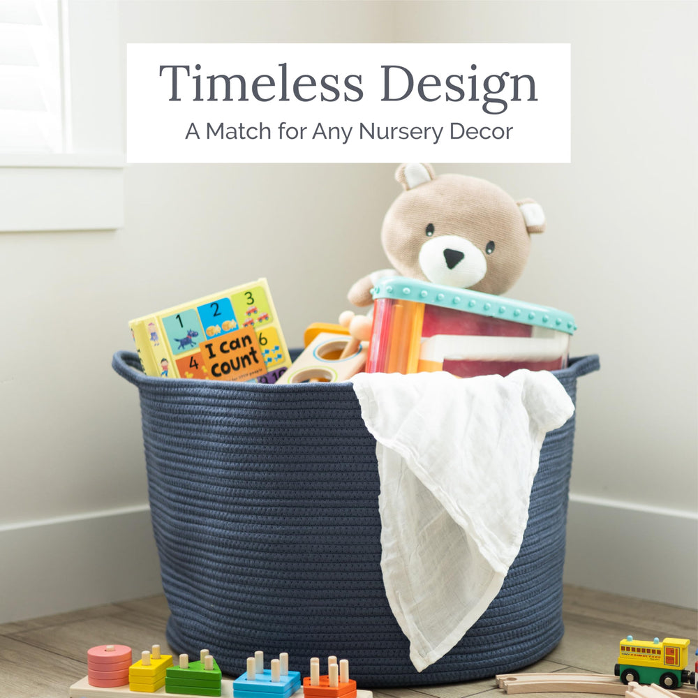 Natemia extra-large storage basket gift-ready packaging for baby showers.