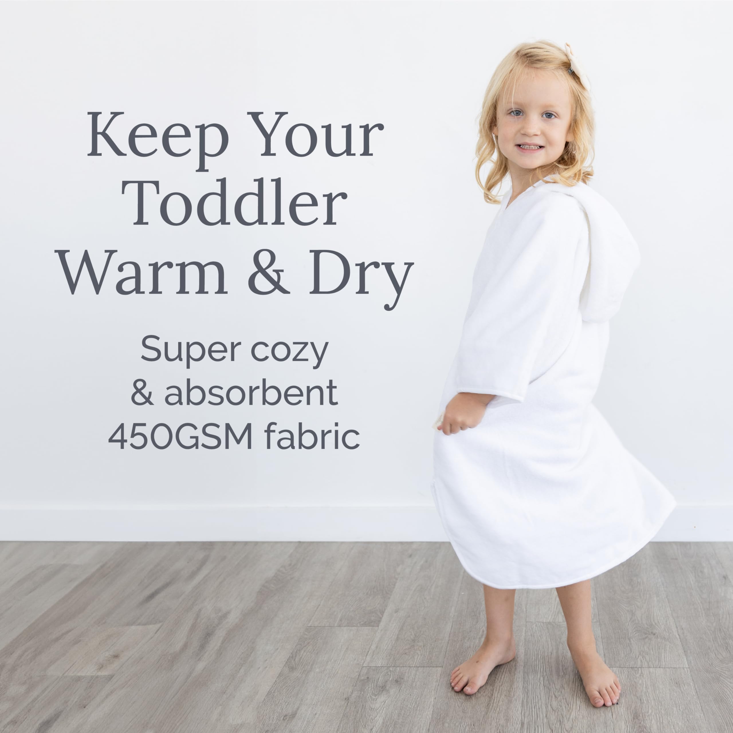 Natemia hooded towel poncho GOTS and OEKO-TEX certified for safe fabric