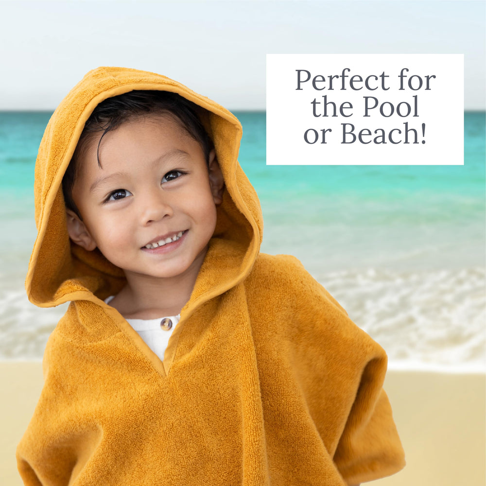 Natemia hooded towel poncho machine-washable for busy family laundry