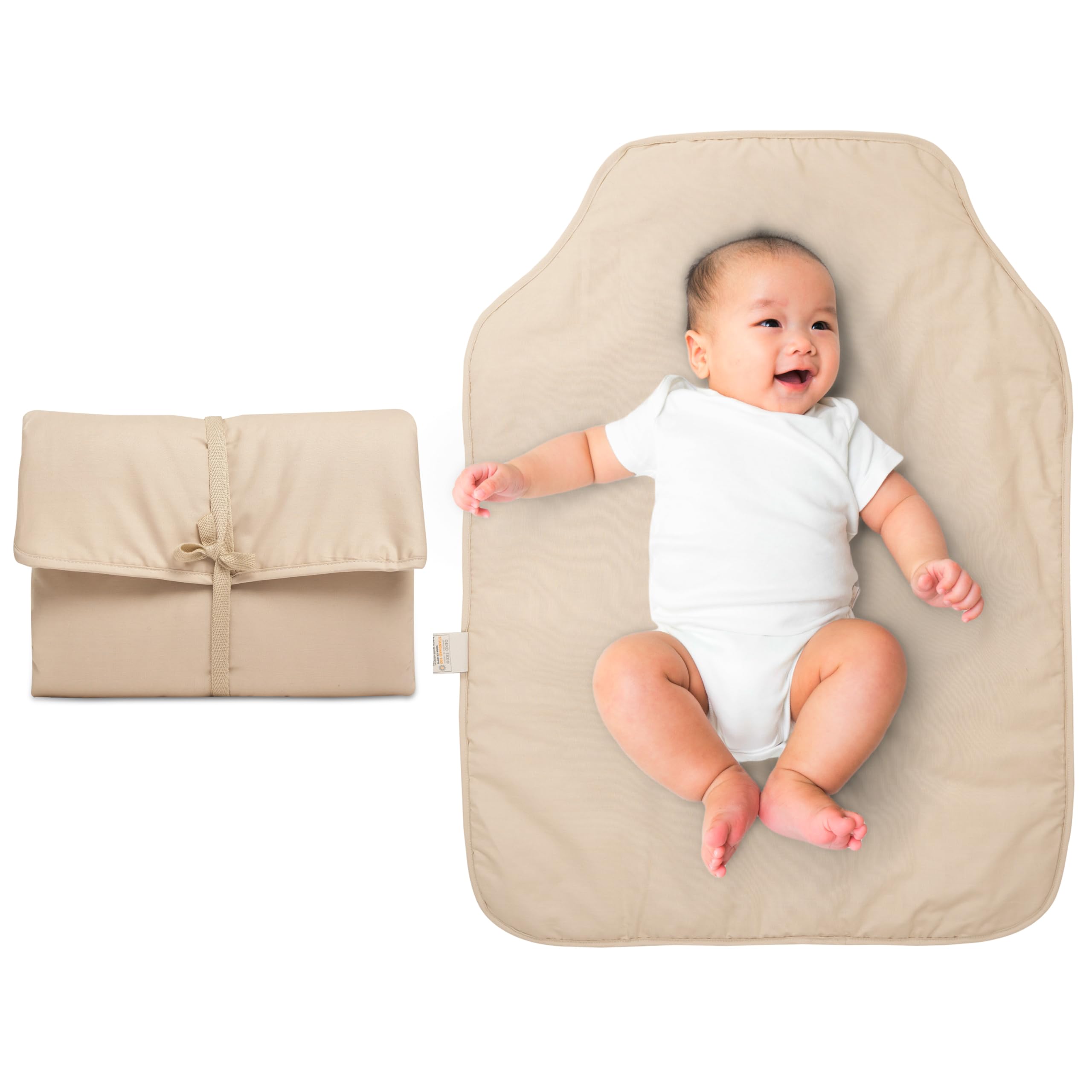 Natemia portable diaper changing pad folded for compact travel and on the go changes.