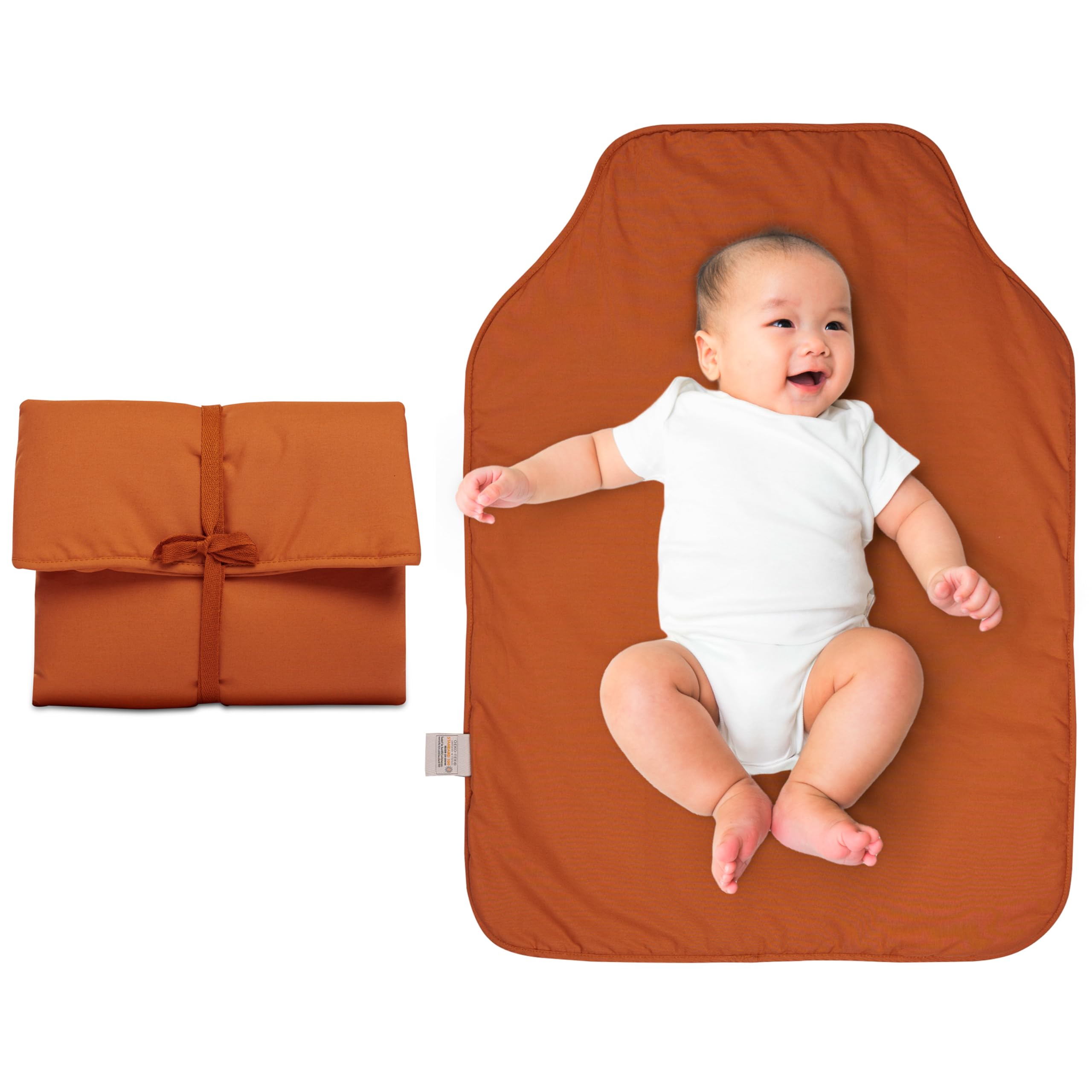 Natemia portable diaper changing pad top view shows lightweight surface for on-the-go changes