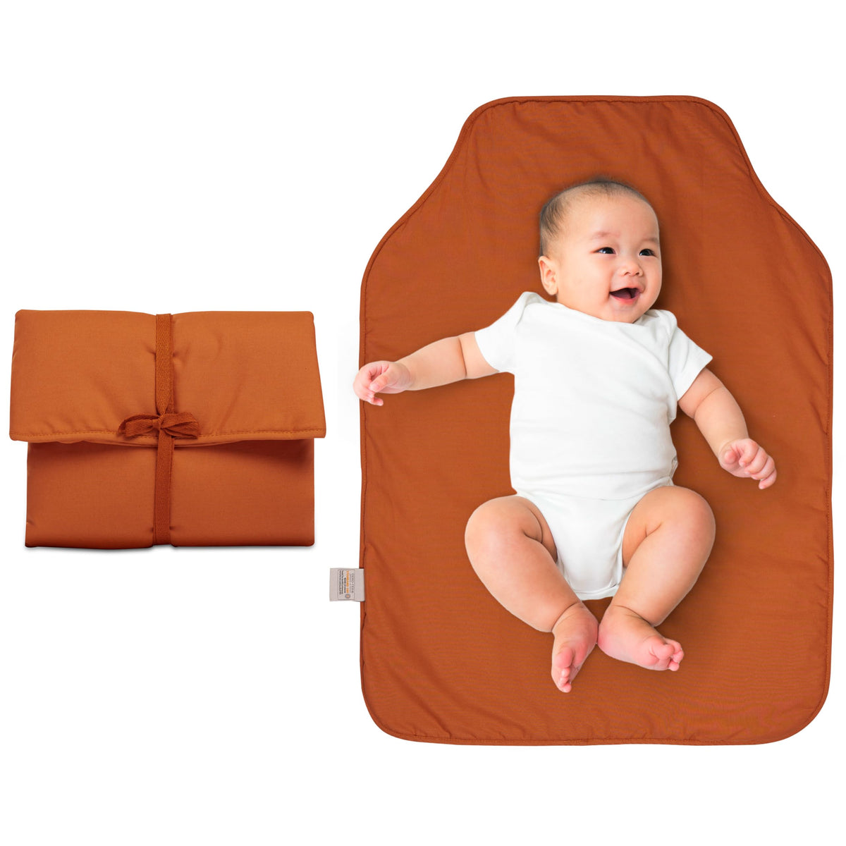 Natemia portable diaper changing pad top view shows lightweight surface for on-the-go changes