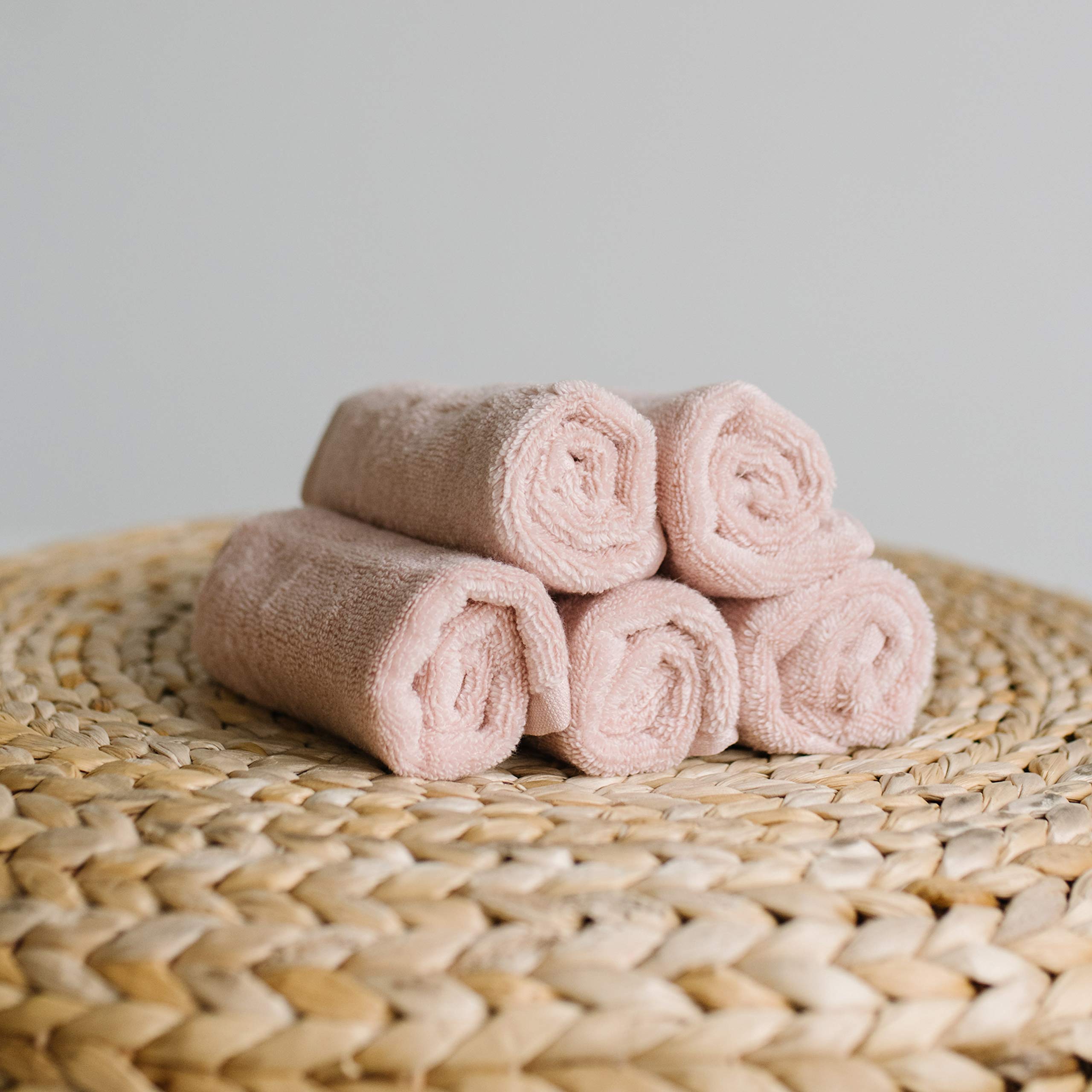 Natemia Turkish cotton washcloth; premium organic material with lasting softness.